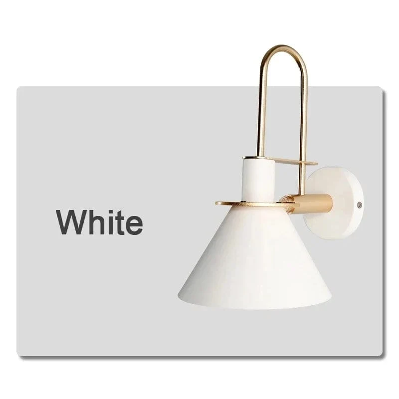 Nordisk Vägglampa med 350° Rotation och Vridomkopplare för Sängkammare och Hallbelysning - Fast installerad Vägglampa