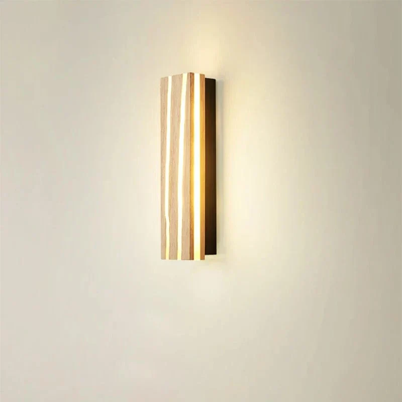 Nordic LED Trä Vägglampa - Justerbar Vägglampa för Badrum, Sovrum och Vardagsrum - Varm & Kall Vit Belysningsalternativ