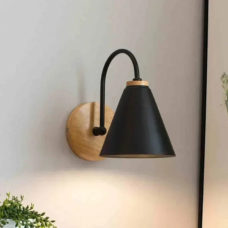Modern Trä Vägglampa E27 Sockel