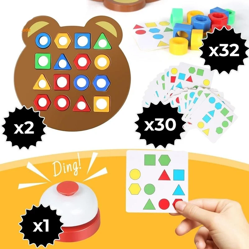 Farverig Formpuzzle til Børn - Læreleg