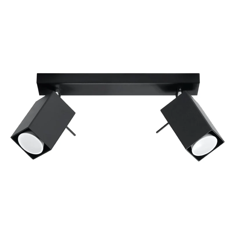 Merida Industrial Black Double Spotlight - Justerbar Stål Vägg- & Taklampa - 30x6x16 cm