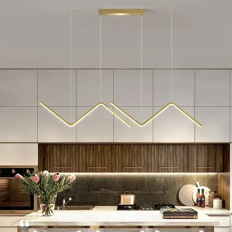 Modern LED Pendelarmatur - Justerbar Höjd - Dimbar - Svart Aluminium - Kalla/Varma/Neutrala Nyansar - Inomhusbelysning