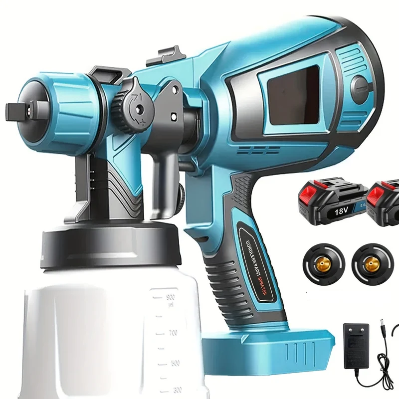 SmartSpray Malersprøjte – Trådløs med 2 Batterier og 1000ml Beholder
