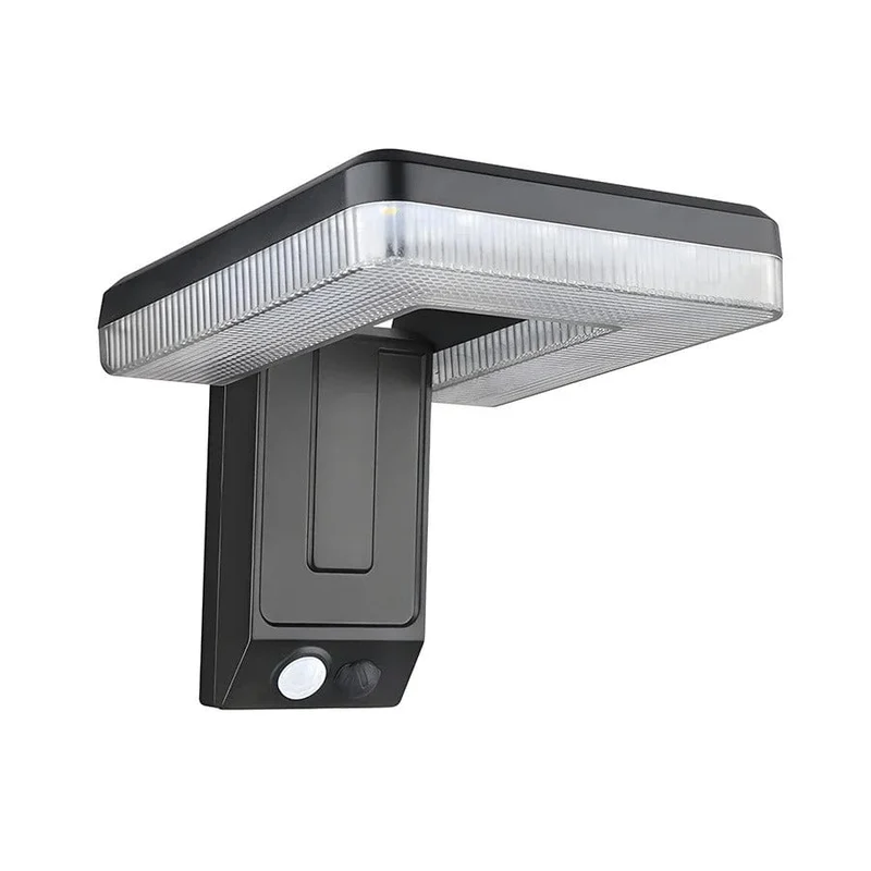 Fällbar Solvägglampa Med Rörelsesensor – Vattentålig - Justerbart 120° Huvud - Energisparande - 3 Belysningslägen - Utomhusbruk
