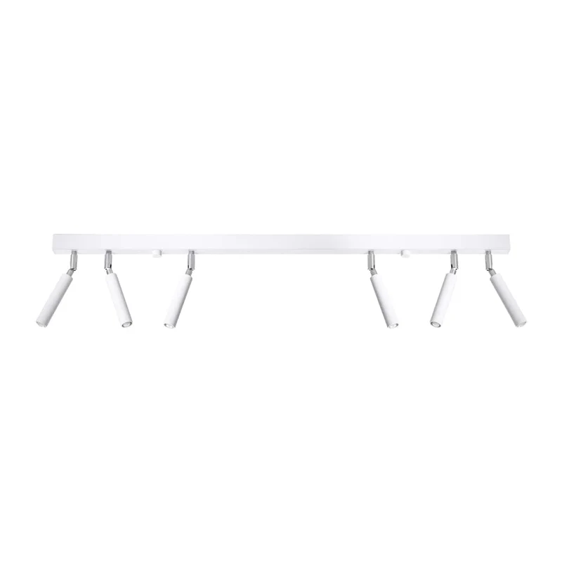 Eyetech Spot Taklampa - 6-Ljus Vit - Justerbar Riktning - Industriell Design - Pulverbestruken Stål - Utbytbara G9 Glödlampor - Loft Stil Belysning