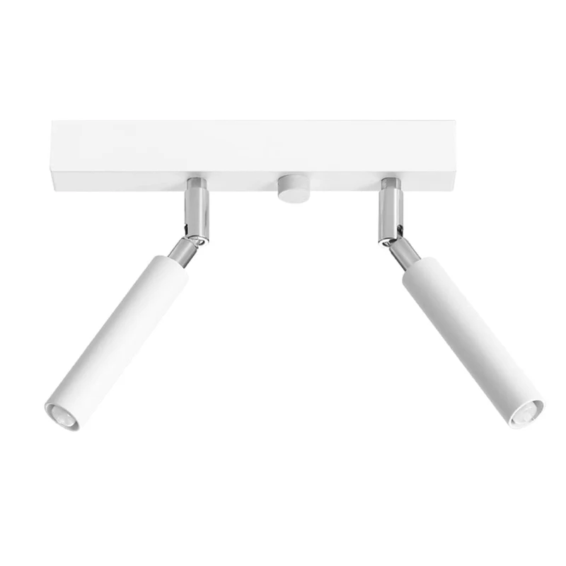 Eyetech Spot Ceiling Light - 2-Ljus Vit - Justerbar Riktning - Industriell Design - Pulverlackerad Stål - Utbytbara G9 L ampor - Loft Stil Belysning