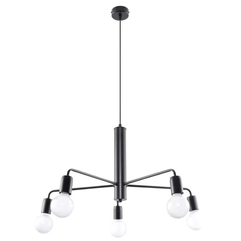 DUOMO 5 Industriell Taklampa - Svart Pulverlackerad Stål - Loftdesign