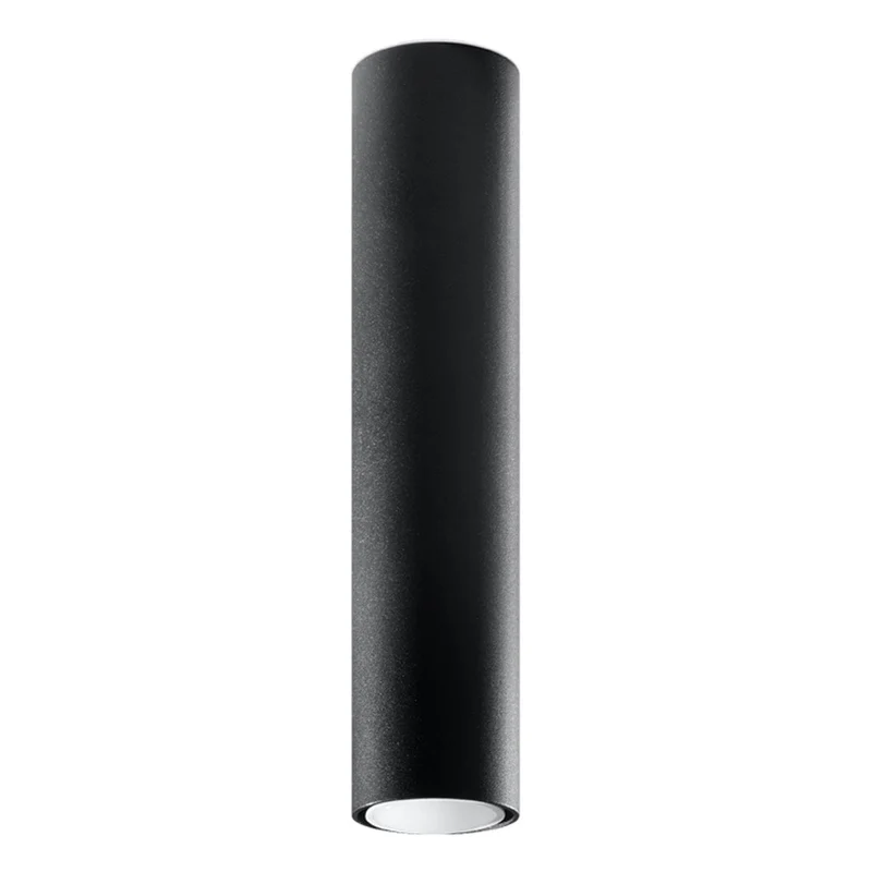 LAGOS 40 Svart Taklampa - Modern Minimalistisk Design - Hållbar Stål - Lätt Installation - GU10 Lampa Kompatibel