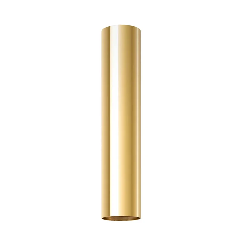 LAGOS 30 Polerad Guld Taklampa - Modern Minimalistisk Design - Justerbar Höjd - Hållbart Stål - GU10 Lampa Kompatibel