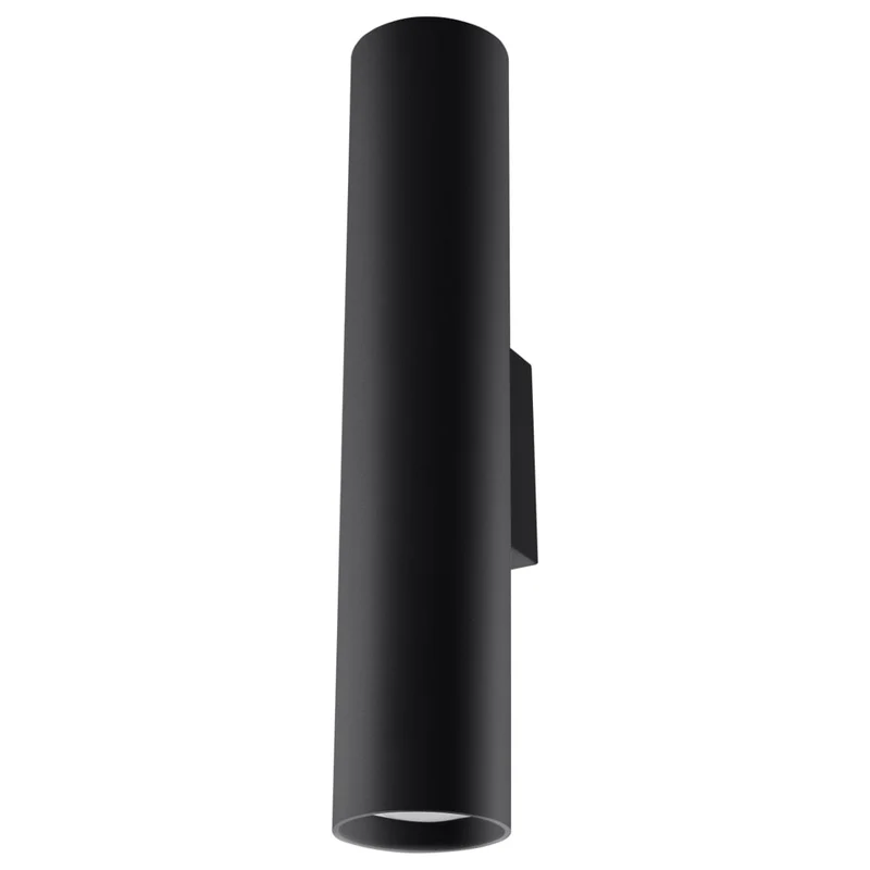 Lagos - Metallvägglampa - Svart finish - Minimalistisk design - Pulverlackerad stål - GU10-lampa kompatibel - Upp- och nedljus