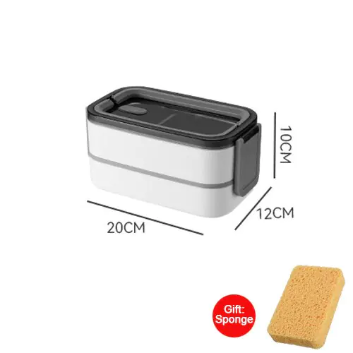 Dobbeltlags Madkasse i Rustfrit Stål - LunchMaster