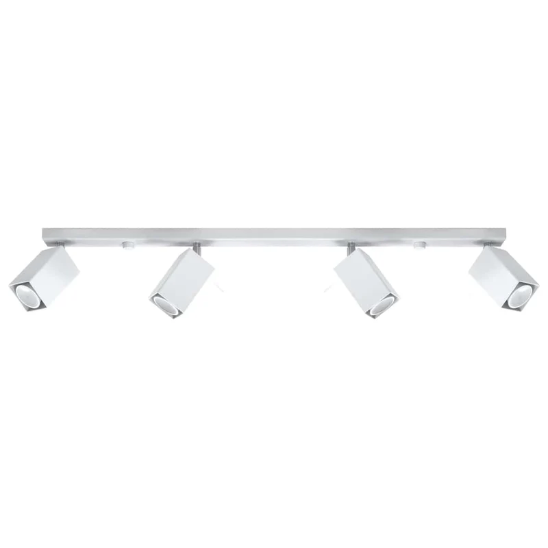 Taklampa Merida 4 L Vit - Modern Spot Taklampa - 4 Justerbara Skärmar - Hållbar Stål Design - GU10 Ljuskälla Kompatibel