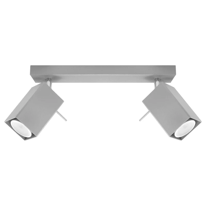 Taklampa Merida 2 Grå - Modern Justerbar Spot Taklampa - Flyttbara Skärmar - Hållbar Stål - Kompatibel med GU10 Lampor