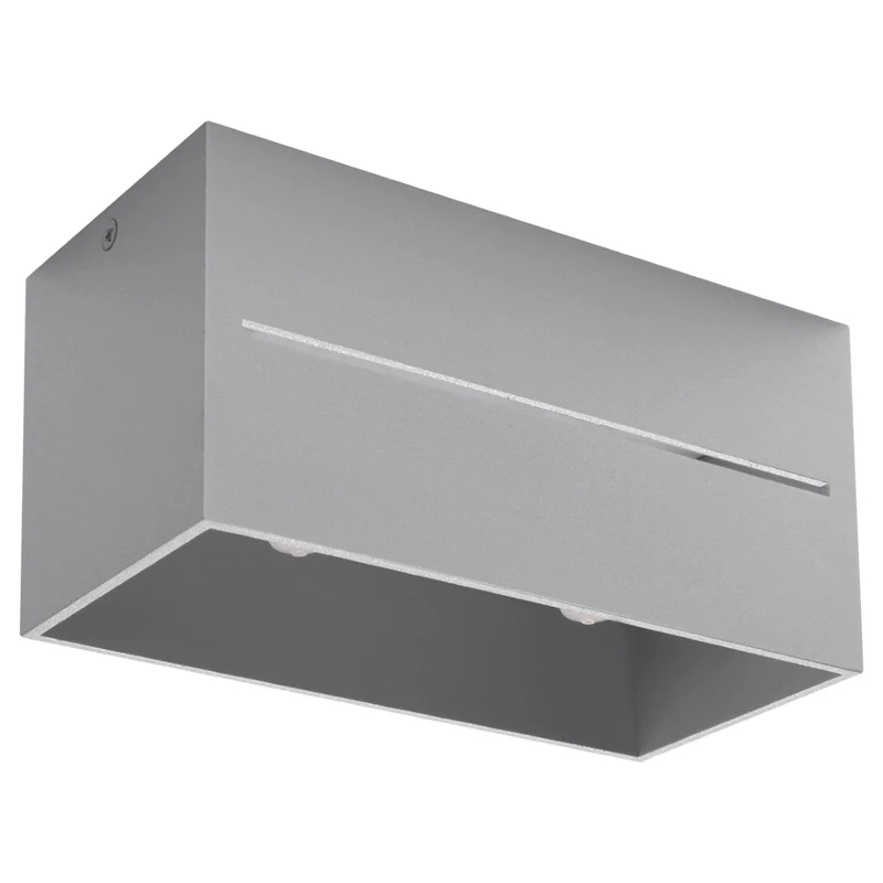 Taklamp Lobo 2 Grå - Modern Grå Taklampa med Perforering - Aluminiummaterial - Utbytbara G9 Glödlampor - Futuristisk Design