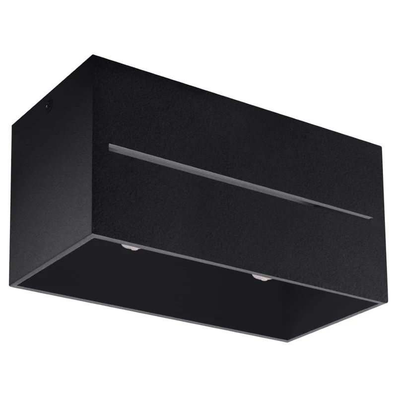 Taklampa Lobo 2 Svart - Modern svart taklampa med perforering - Aluminium Material - Utbytbara G9-lampor - Futuristisk design