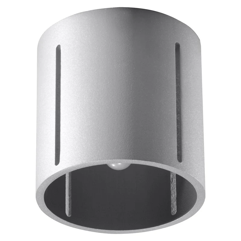 Taklampa Inez Grå - Modern Perforerad Taklampa - Aluminium - Utbytbara G9-lampor - Elegant Grå Finish - Futuristisk Ljuseffekt