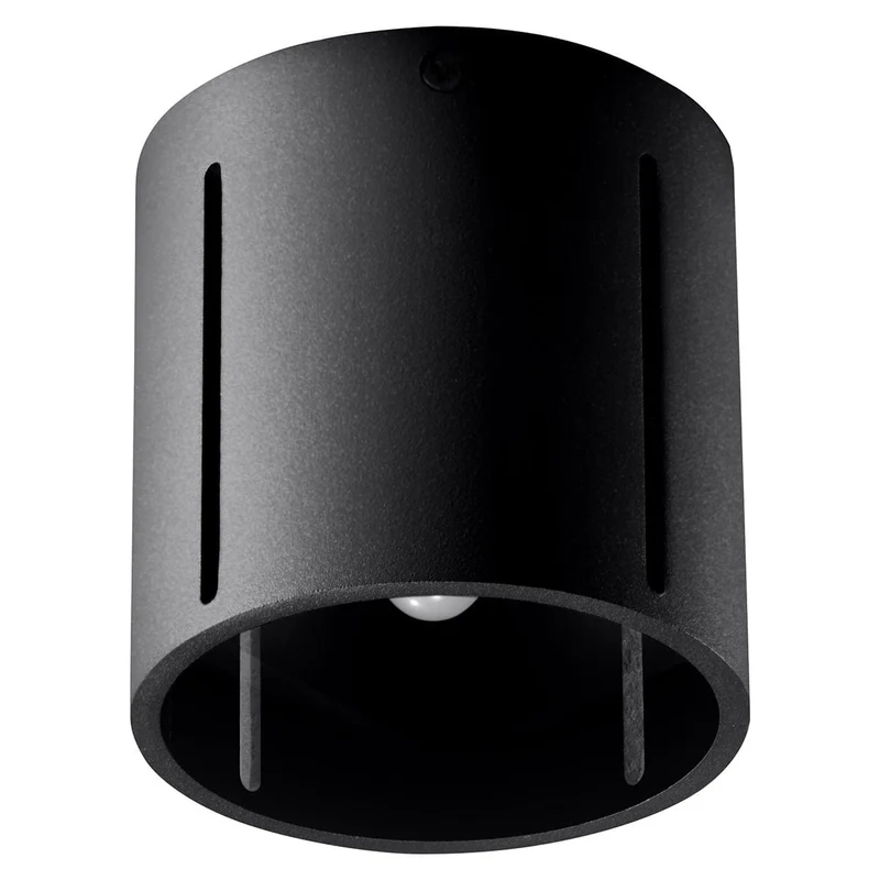 Taklampa Inez Svart - Modern Perforerad Taklampa - Aluminium - Utbytbara G9 Lampa - Elegant Svart Finish - Futuristisk Belysningseffekt