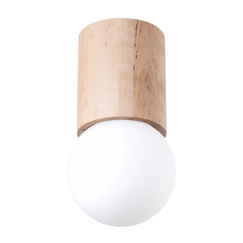 Taklampa Boomo 12 - Skandinavisk Minimalism - Design i Naturligt Trä - Varm Diffuserad Ljus - Finns i Flera Varianter - Polsk Hantverk