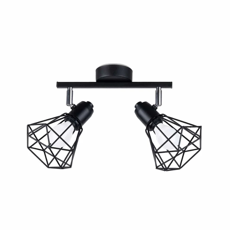 Taklampa Artemis 2 Svart - Modern Loft Stil - Justerbar Ljusvinkel - Hållbar Stål - Utbytbara Lampor för Mångsidig Belysning