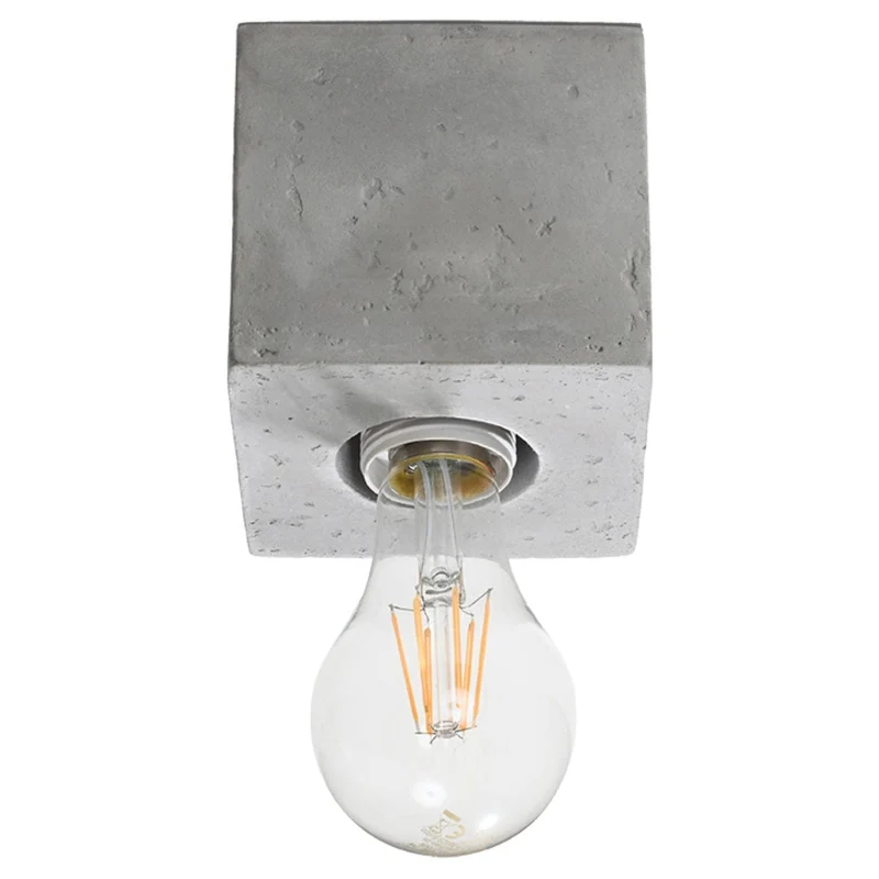 Taklampa Ariz Betong - Minimalistisk Design - Hållbart Betongmaterial - Utbytbara E27-lampor - Perfekt för Loft- och Industridesign