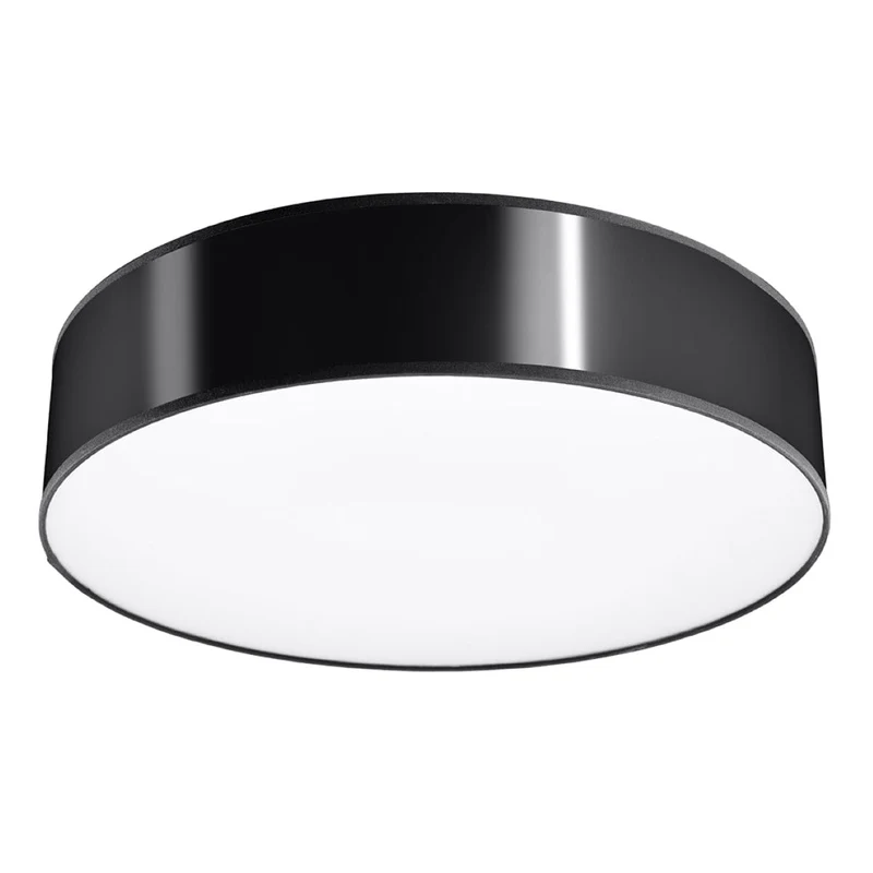 Taklampa Arena 55 Svart - Minimalistisk Rund Taklampa - Utbytbart E27 Glödlampa - Mångsidig för Sovrum - Kontor - Vardagsrum