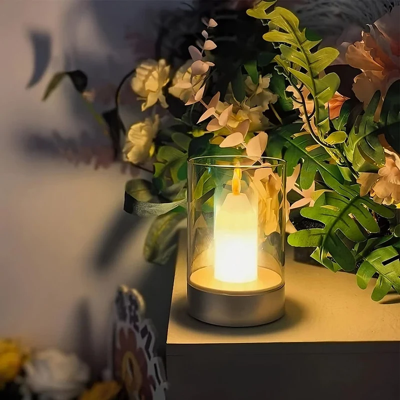 Candle Glow LED Uppladdningsbar Bordslampa