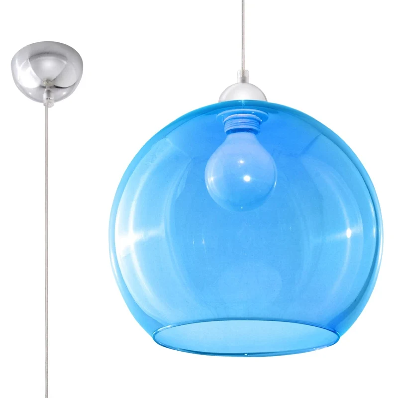 BALL Glaspendellampa - Sphärdesign - 8 färgalternativ - E27-lampa kompatibel - Jämn ljusdistribution