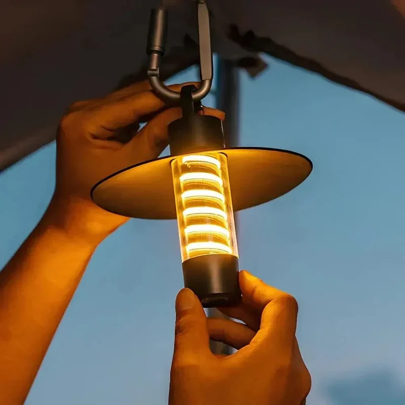 Justerbart stativ uppladdningsbar campinglampa