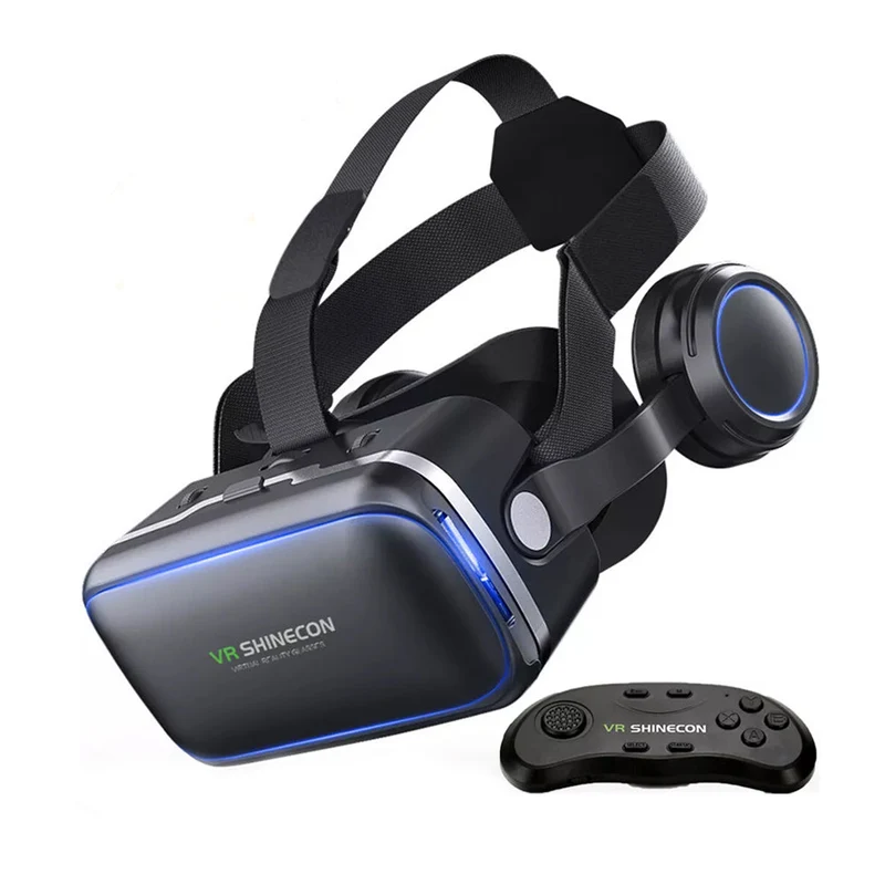 Smartphone 360° VR-headsetglasögon med Bluetooth-fjärrkontroll