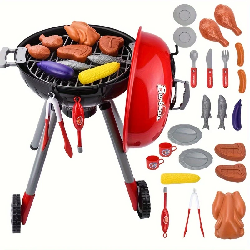Fantastisk BBQ Legesæt til Børn – Mobilitet og Realistiske Tilbehør