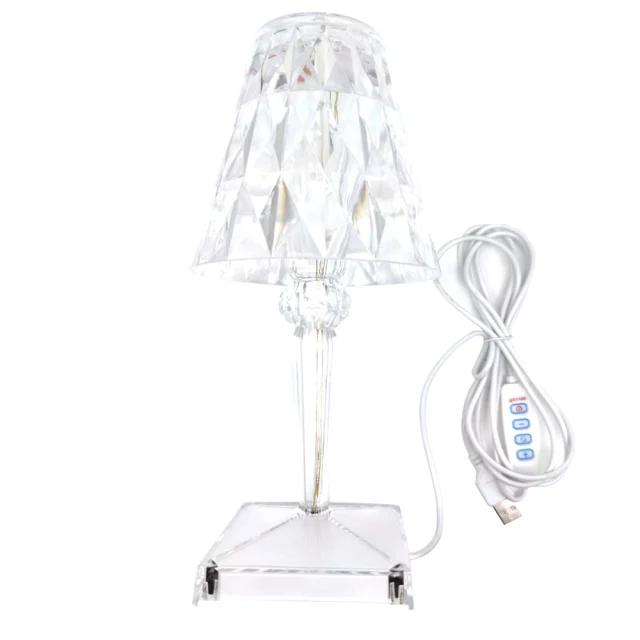 Romantisk Och Elegant Touch Sensor Kristall Bordslampa