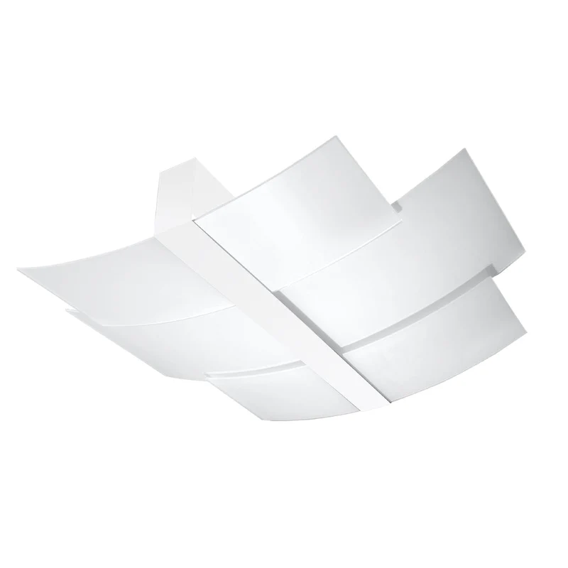 Celia - Taklampa - Vit Glas - Elegant Design - Tidlös Stil - E27 Lampa Kompatibel - Enkel Ytmontering Installation
