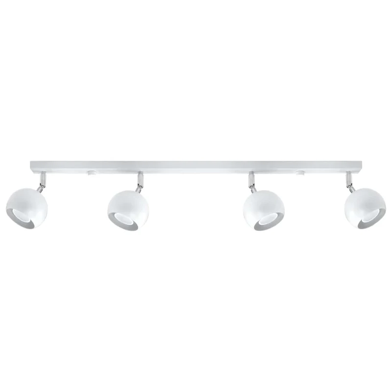 Taklampa Oculare 4 L Vit - Modern Spot Taklampa - 4 Justerbara Skärmar - Sferisk Design - Hållbart Stål - GU10 Lampa Kompatibel