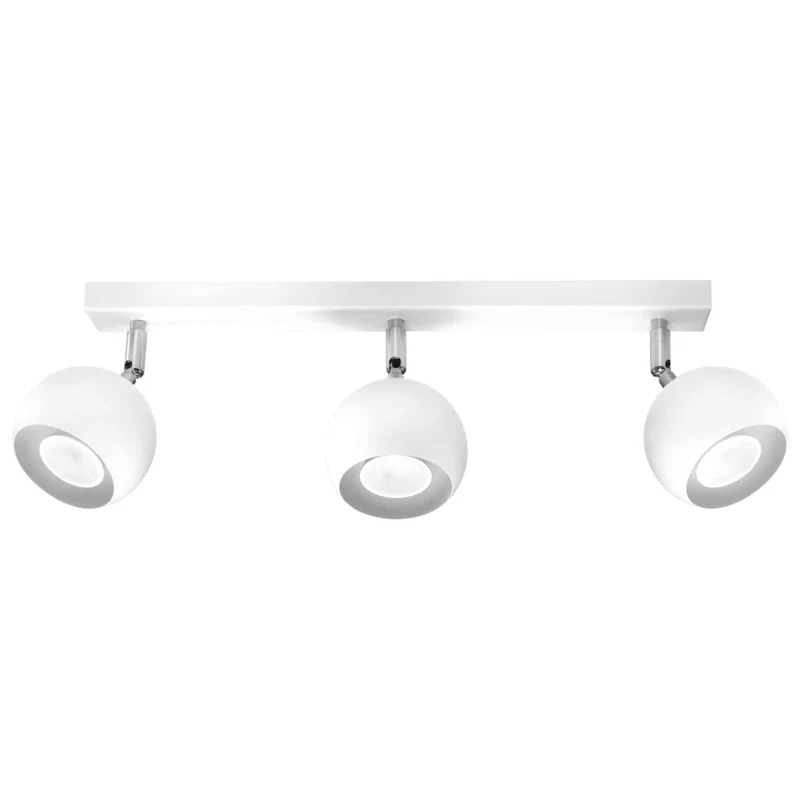 Taklampa Oculare 3 Vit - Modern Spot Taklampa - 3 Justerbara Skärmar - Sferisk Design - Hållbar Bål - GU10 Glödlampa Kompatibel