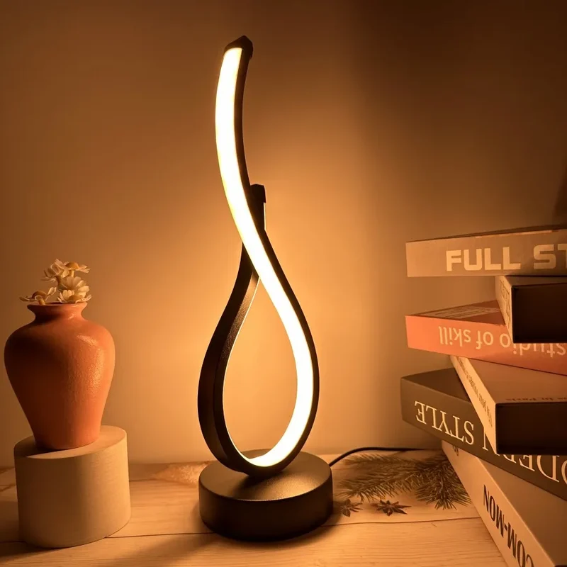Kreativ LED Bordslampa för Sovrum – Stilig Nattlampa och Dekorativ Sänglampa med Mjuk Glöd