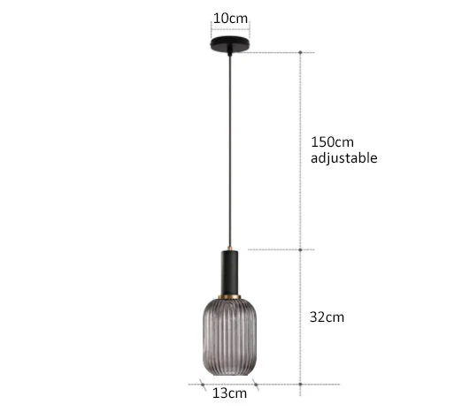 Färgglad Retro Glas Pendellampa – Kreativ LED Hängande Lampa för Vardagsrum och Sovrum