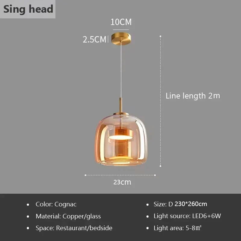 Nordic Glass LED Pendel – Modern Lyxkronа