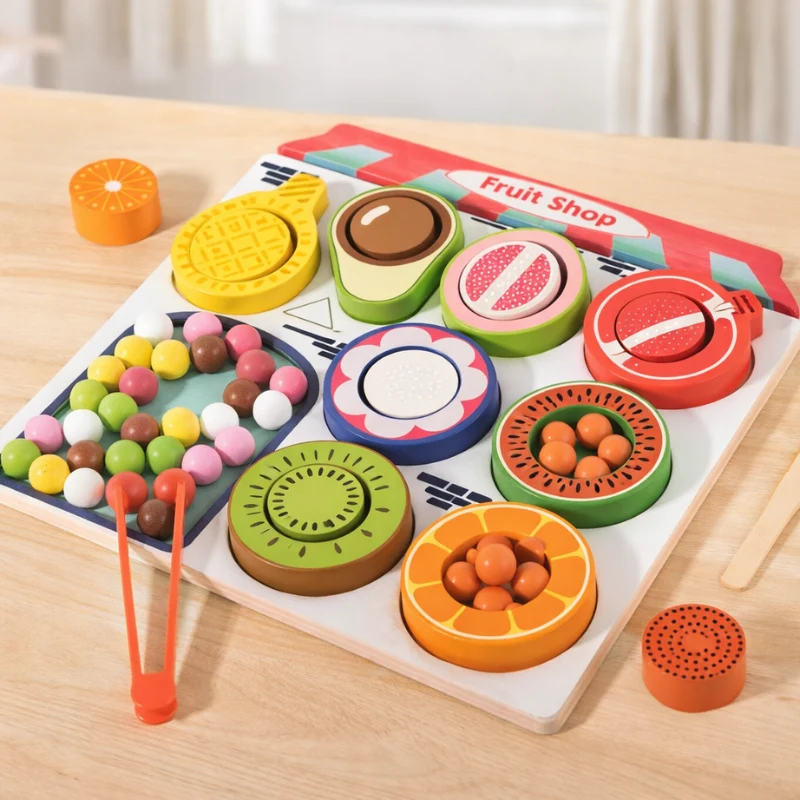 Toddler Clips™ - Frukt- och formmatchning - Sorteringsspel
