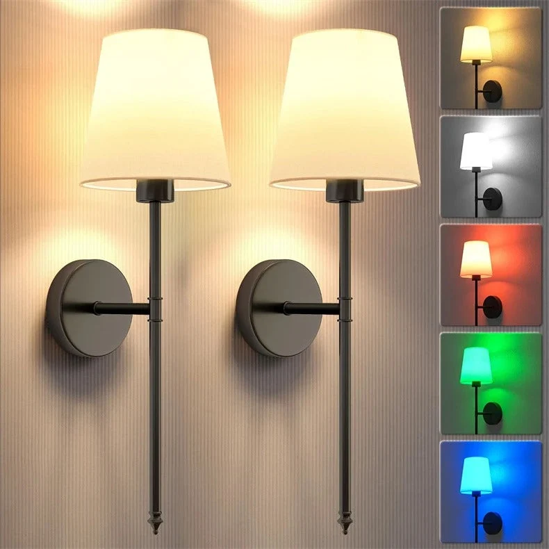 2 Trådlösa Vägglampor - Batteridriven Vägglampa