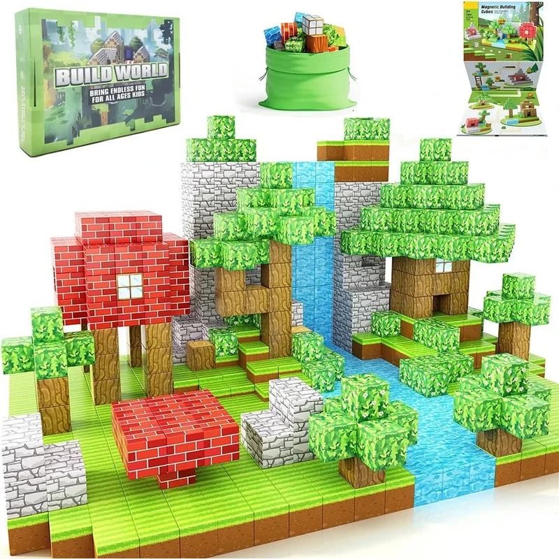1OOPcs STEM Lärande Magnetiska Byggblock