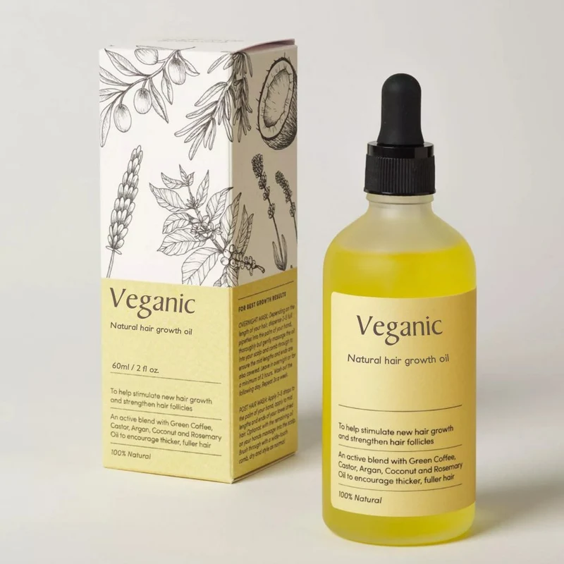 Vegansk Hårvækstolie - 100% Naturligt Serum