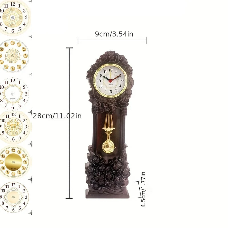 Elegant vintage penduluru med blomster – atmosfærisk dekoration til stuen eller kontoret