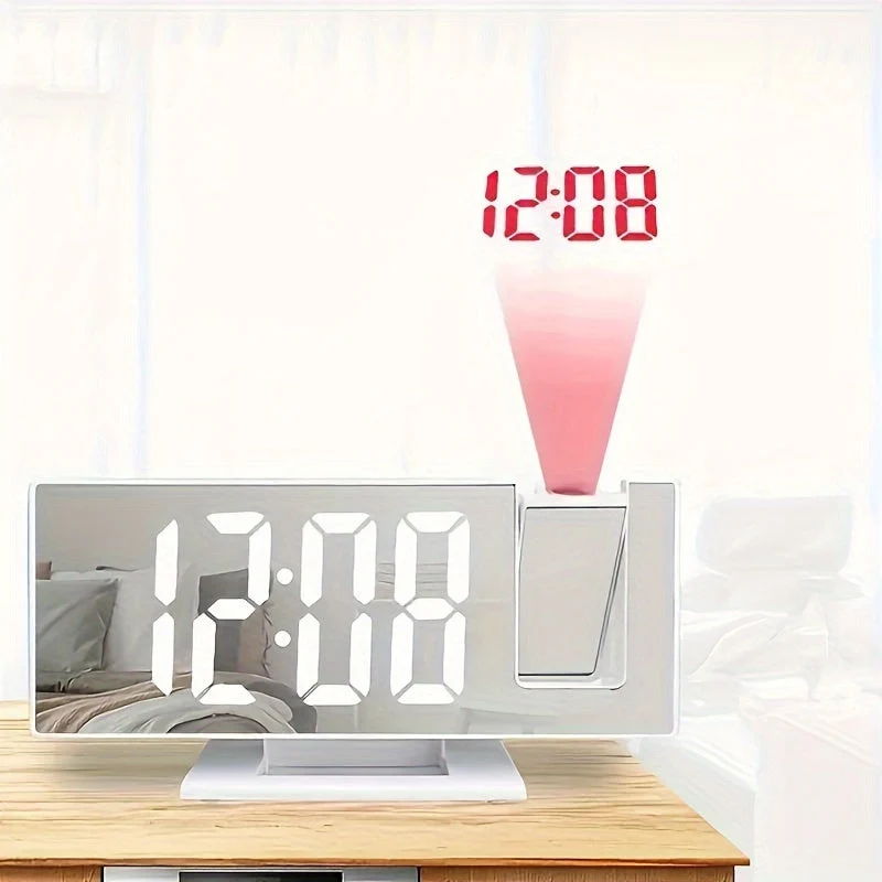 Digital Vækkeur med Projektor – Stor LED Skærm og Multifunktionel Alarm