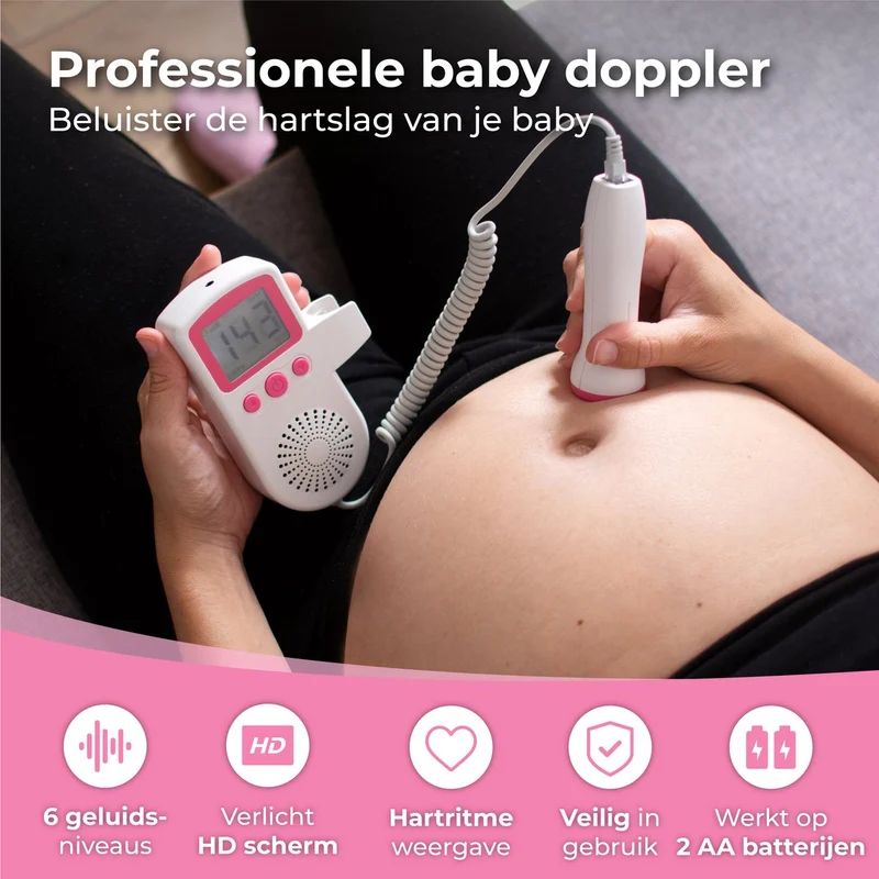 Ultralyds Fosterdoppler til Gravide med LCD-skærm
