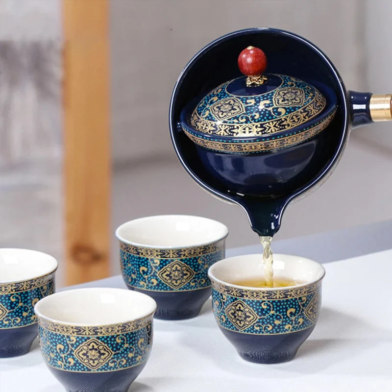 Keramisk Japansk Rotations Tekanna Premium set