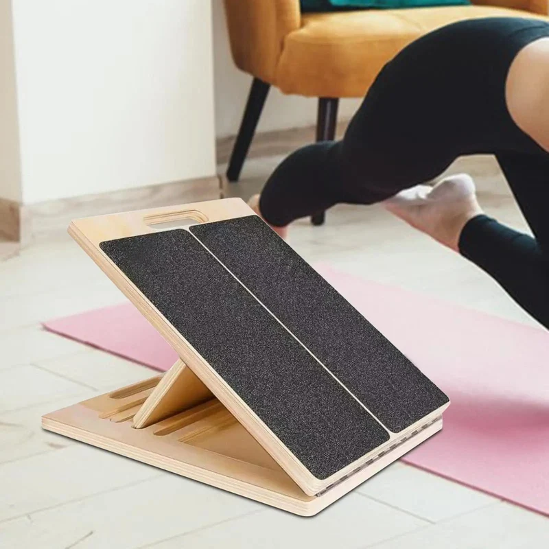 Vadmuskulsträckare – Justerbar Halkfri Lutande Bräda med Fällbar & Bärbar Design för Stretching & Terapi