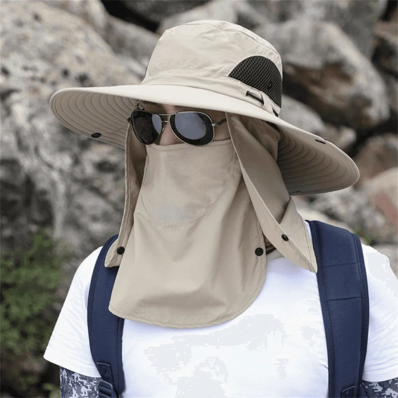 Andningsbar bredbrättad utomhus solskydd fiskehatt