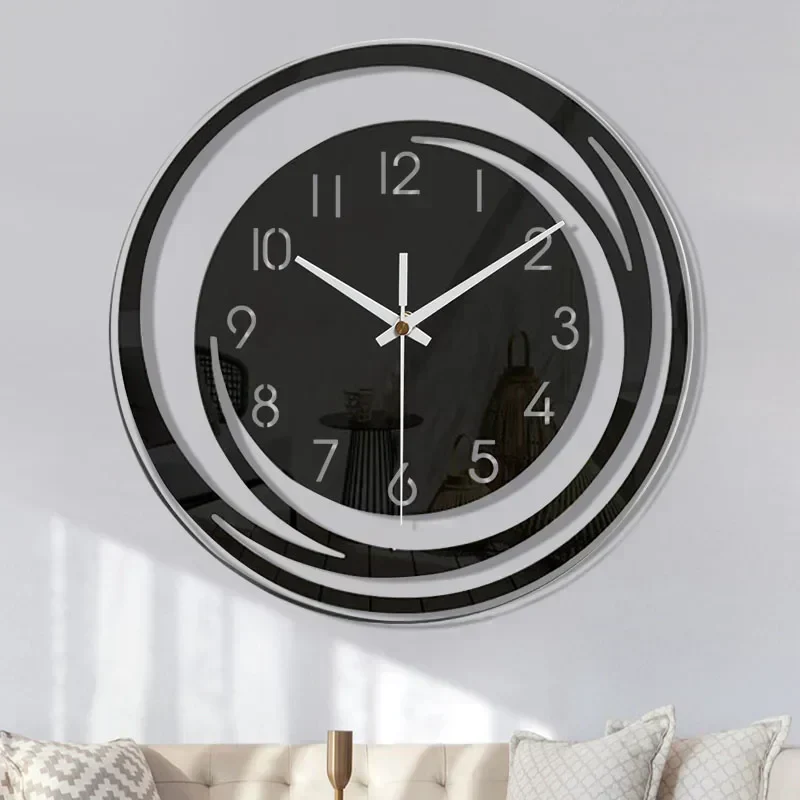 Moderne Vægur i Sort Acryl - Skandinavisk Design