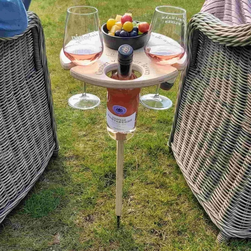 Udeholdsbord til vin - Sammenklappelig og transportabel