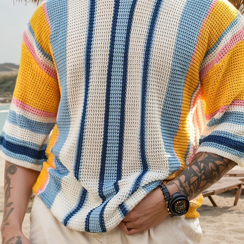 Stribet sweater – afslappet, komfortabel og luftig